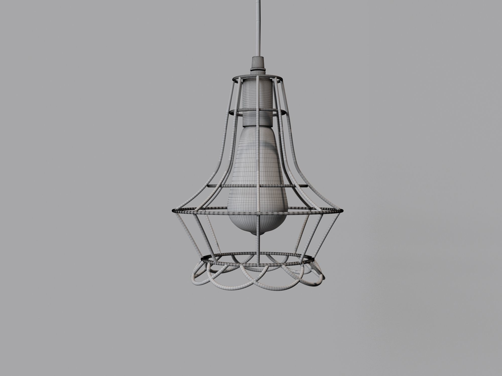 Cage Pendant Light 05 3D model_10