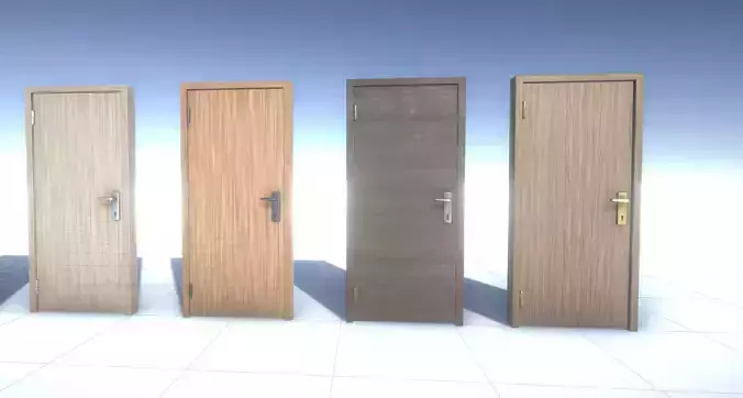 Door Set 2 different colored doors in row