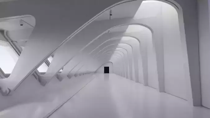 Hallway - Futuristic - Minimalistic Design 3D model