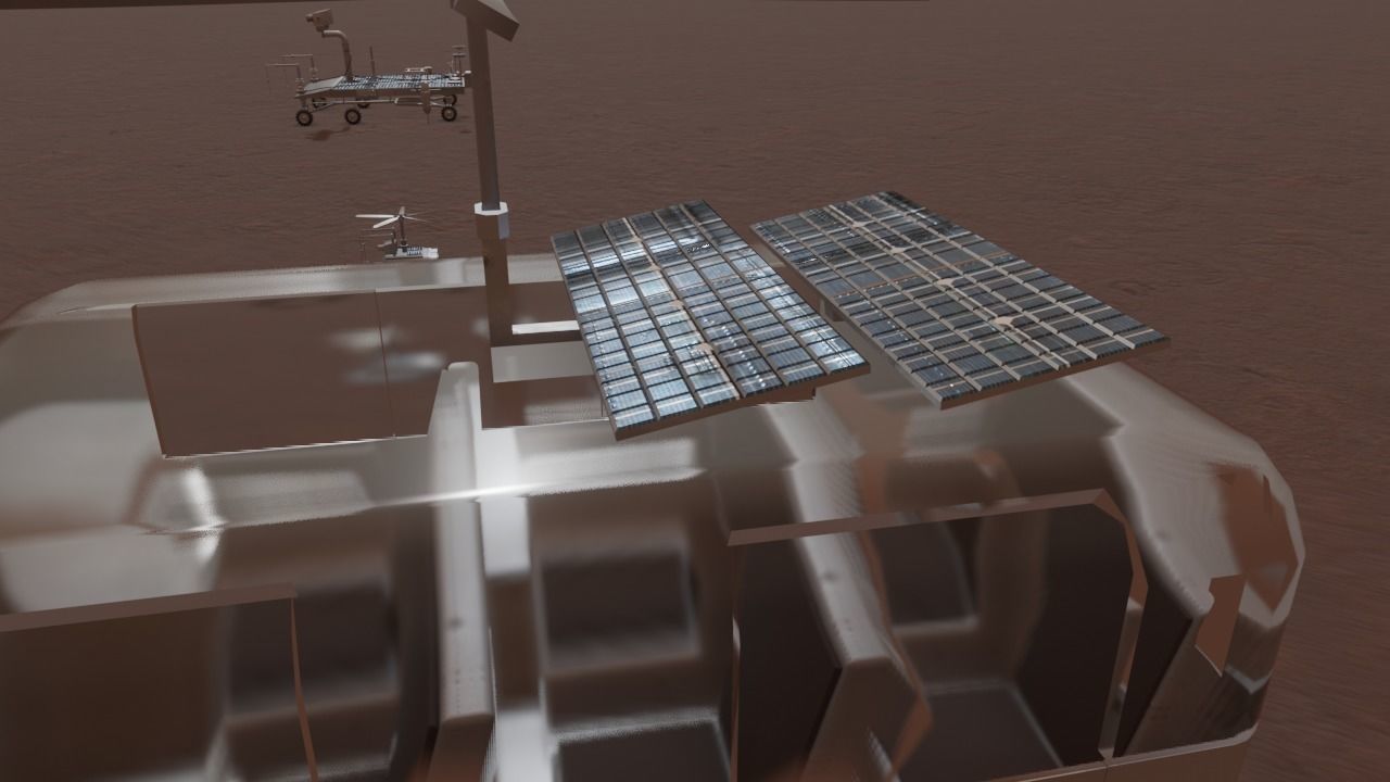 Mars Rover and vehicles Rigged Low-poly 3D model_29