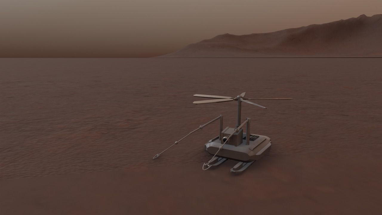 Mars Rover and vehicles Rigged Low-poly 3D model_25
