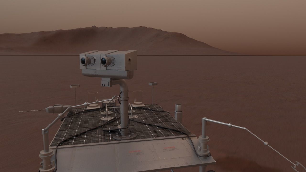 Mars Rover and vehicles Rigged Low-poly 3D model_33
