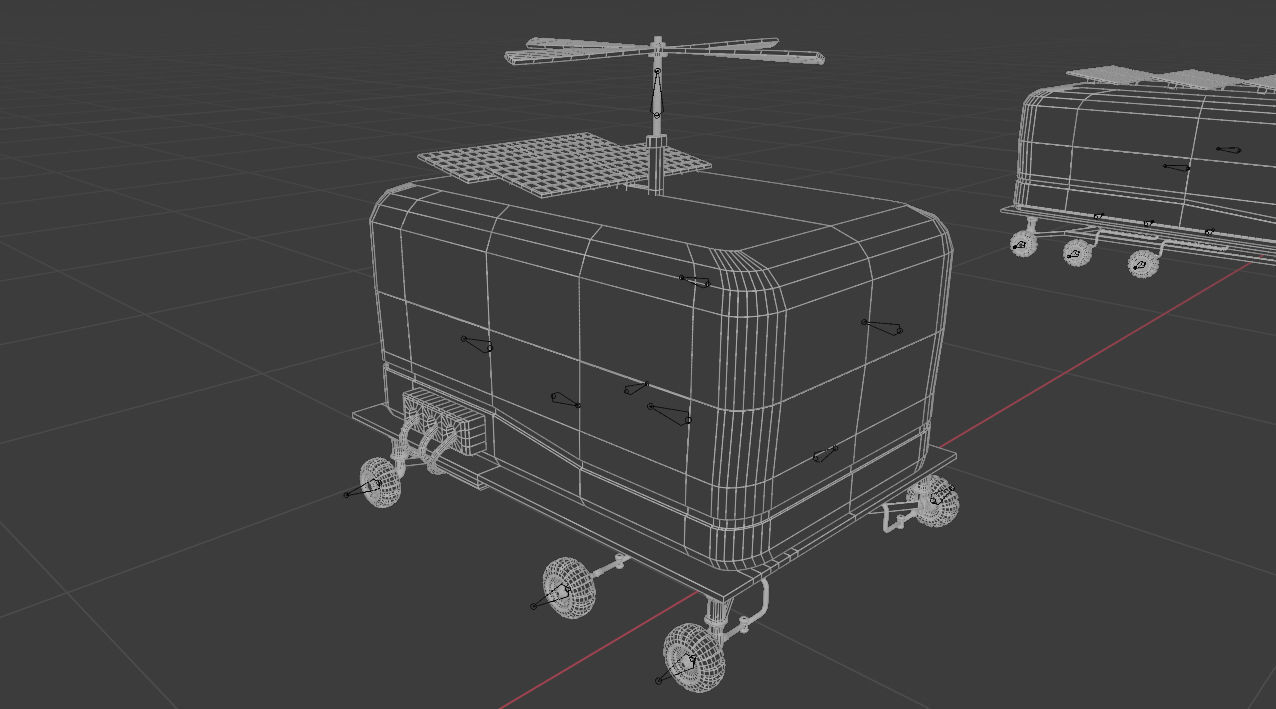 Mars Rover and vehicles Rigged Low-poly 3D model_21