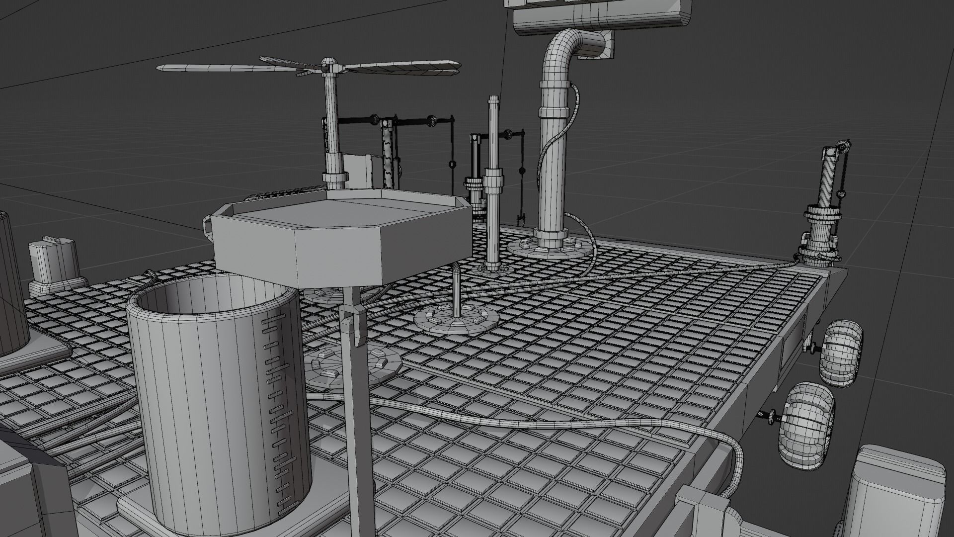 Mars Rover and vehicles Rigged Low-poly 3D model_15