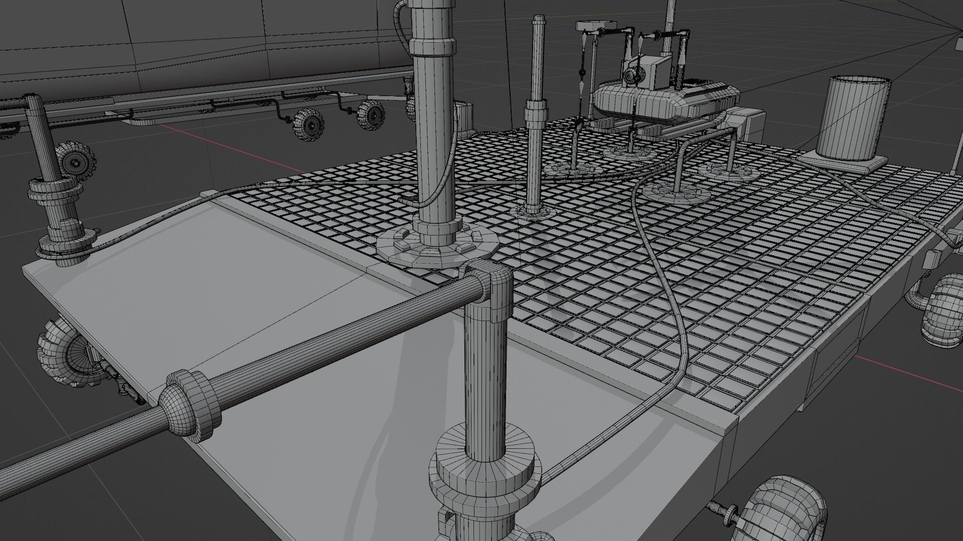 Mars Rover and vehicles Rigged Low-poly 3D model_13