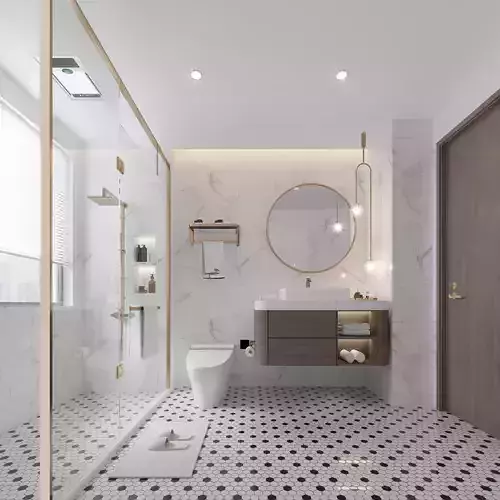 3D model of modern toilet