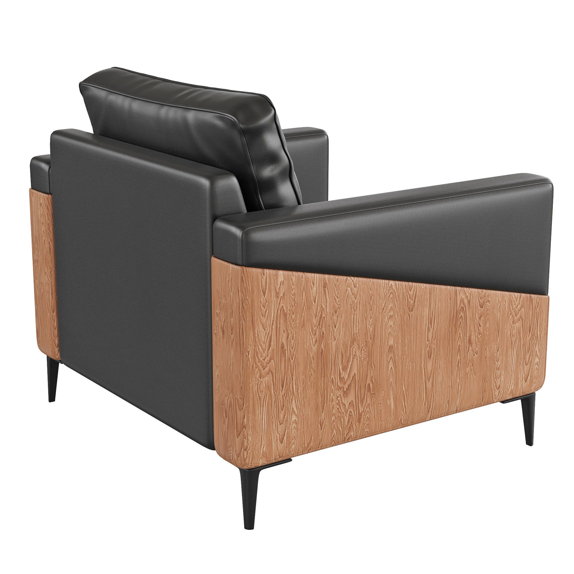 Homary-Upholstered Accent Chair 3D model_5