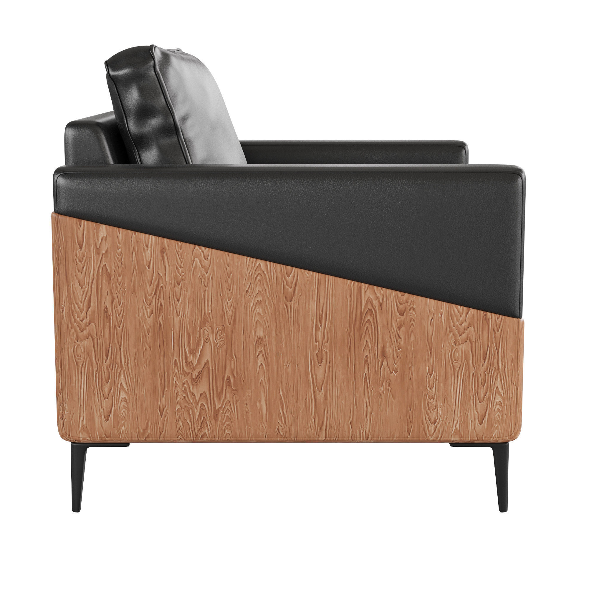 Homary-Upholstered Accent Chair 3D model_3