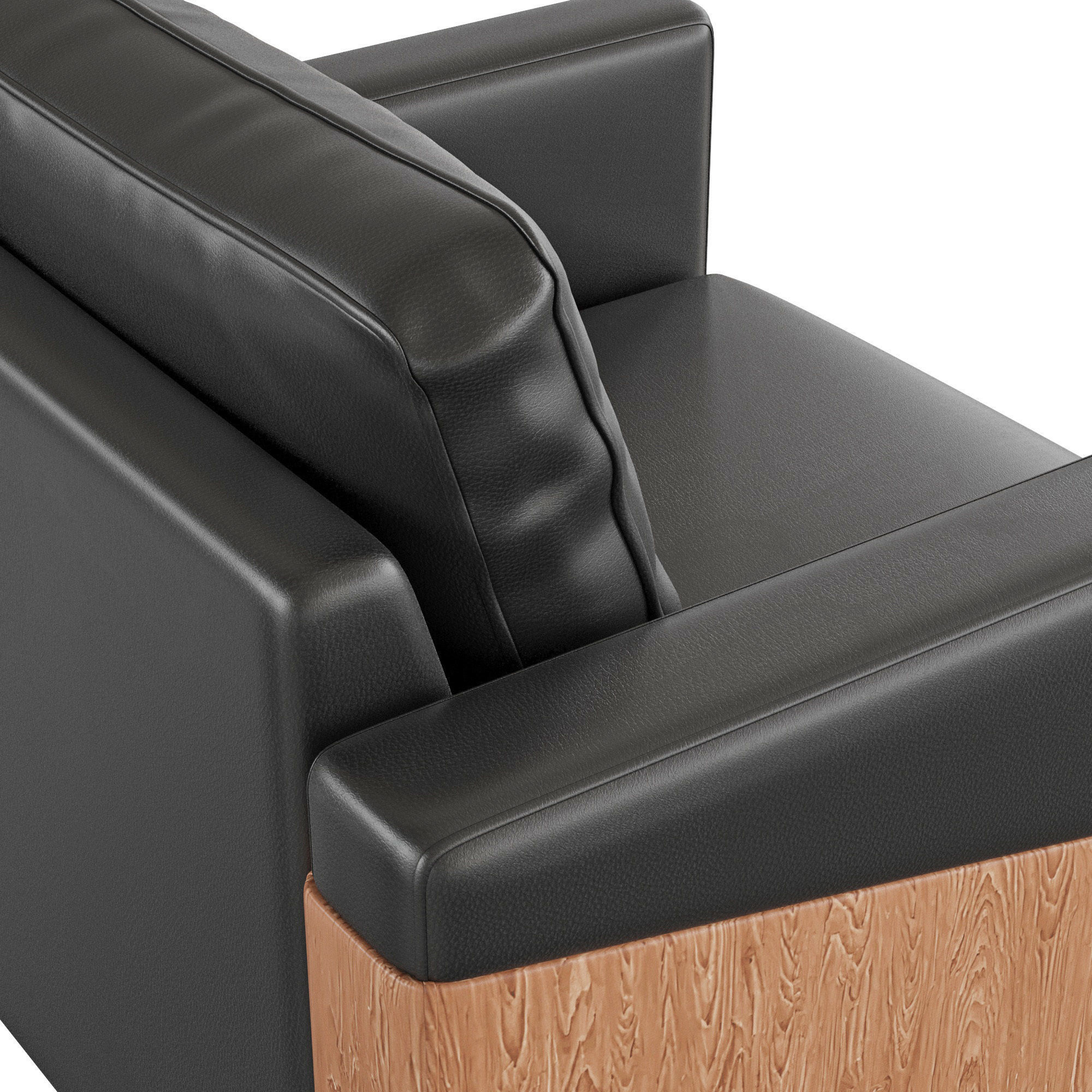 Homary-Upholstered Accent Chair 3D model_6