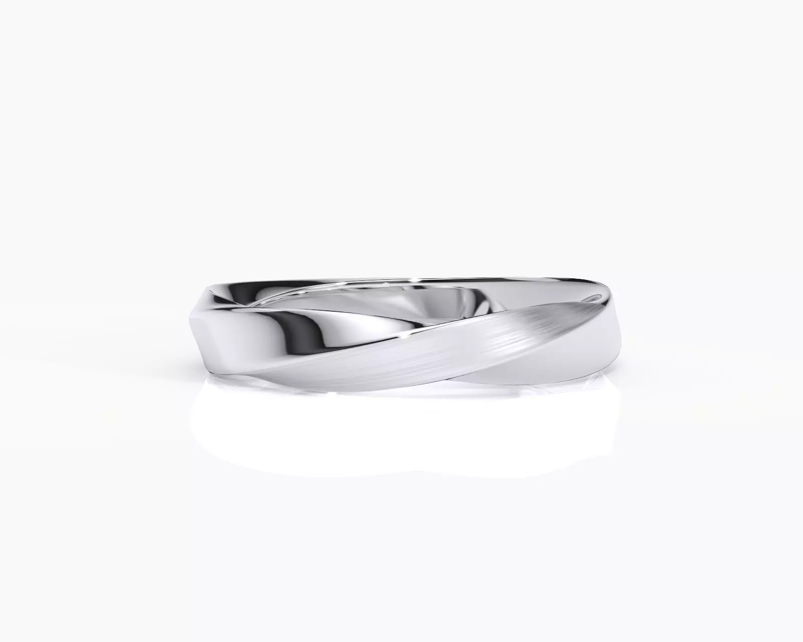 My 016 Wedding band twist men ring  3D print model_0