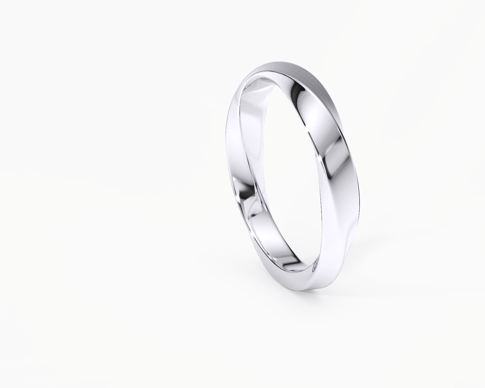 My 016 Wedding band twist men ring  3D print model_2