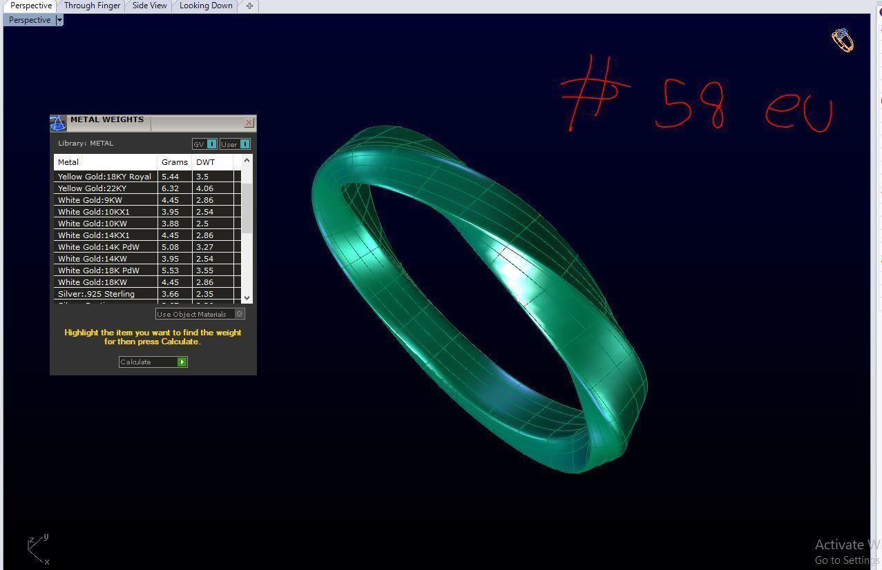 My 016 Wedding band twist men ring  3D print model_4