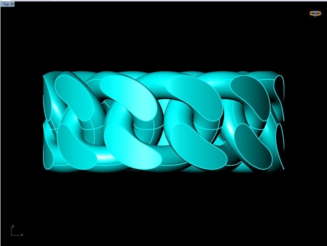 Chain ring - Miami Cuban ring - Link ring - Size 09 3D print model_13