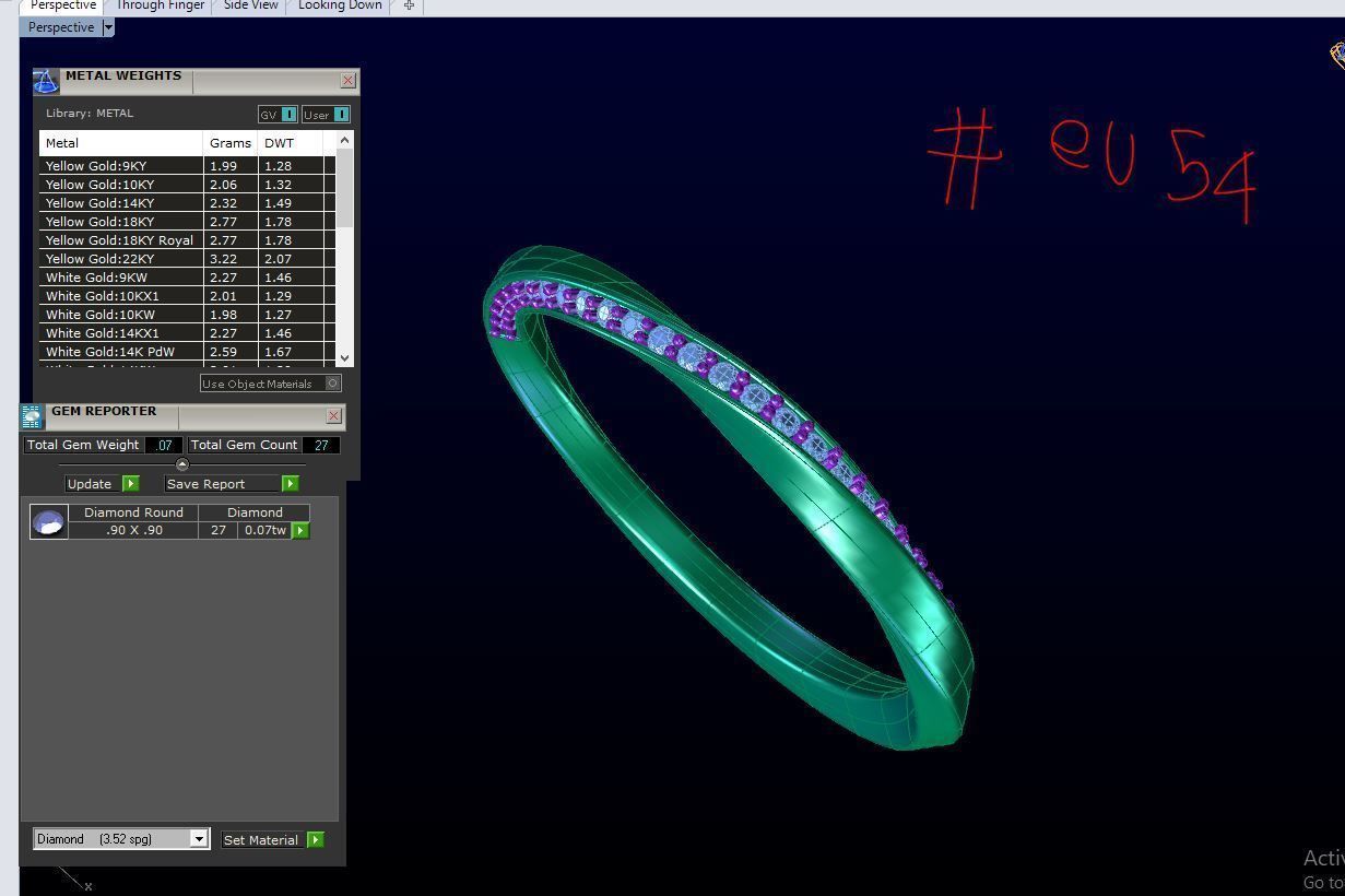 My 016 Wedding band ring 3D print model_4
