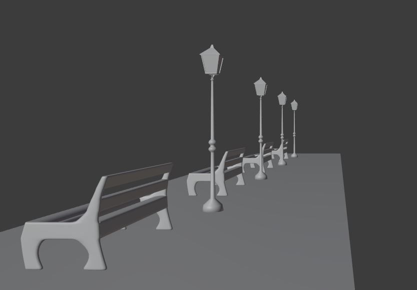 Low poly street light for environment creation  Free low-poly 3D model_2
