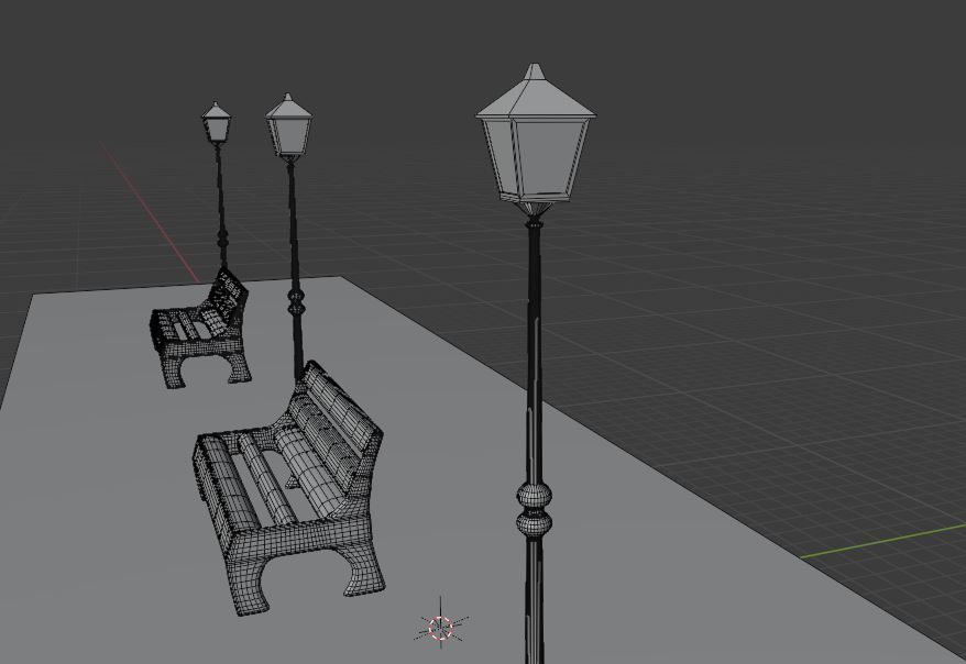 Low poly street light for environment creation  Free low-poly 3D model_5