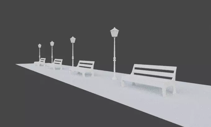 Low poly street light for environment creation  Free low-poly 3D model_0
