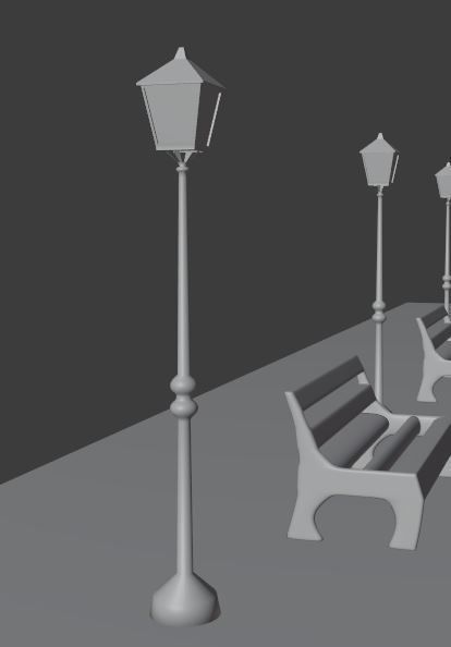 Low poly street light for environment creation  Free low-poly 3D model_4