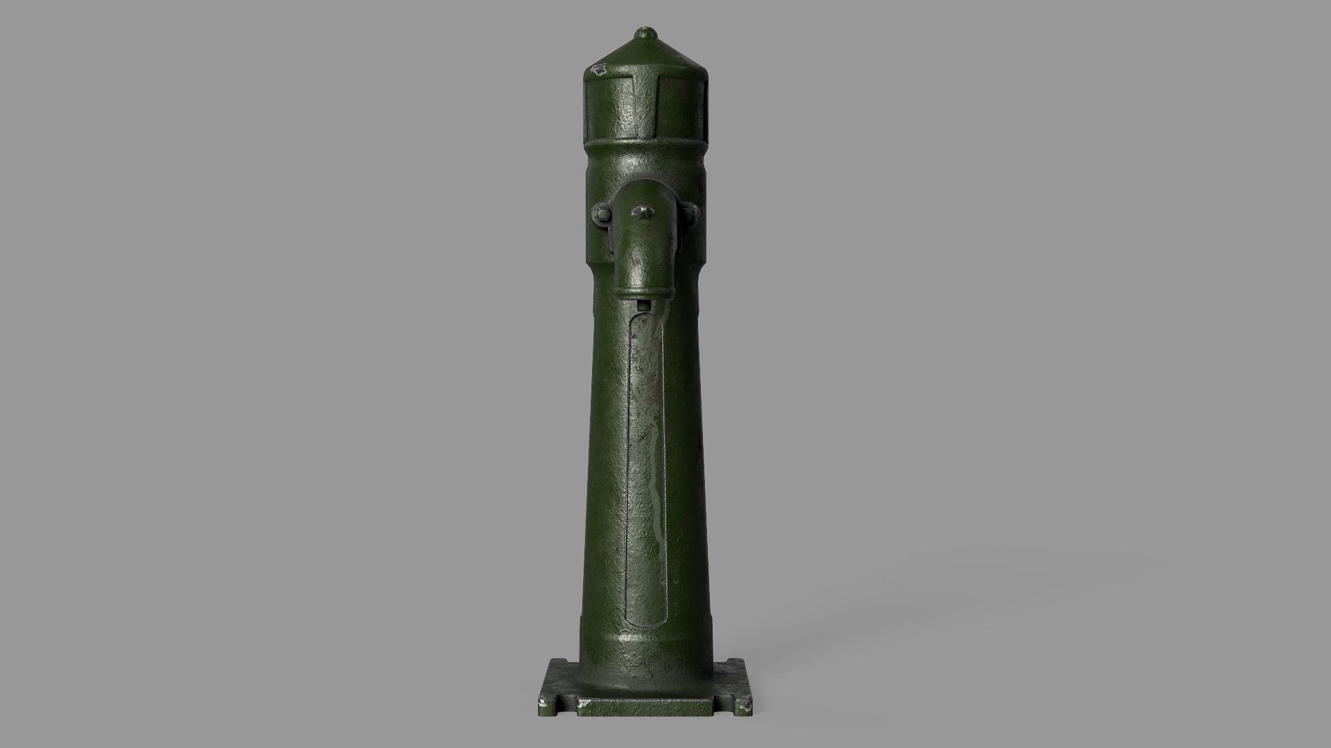 Soviet union hand water pump Low-poly 3D model_7