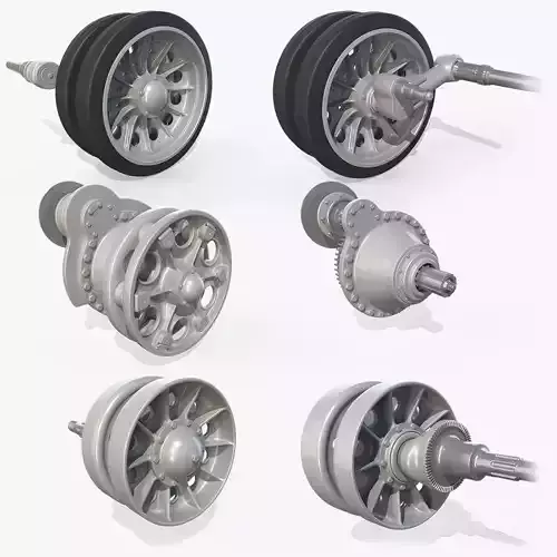 T-34 Tank Wheels Late 3D model