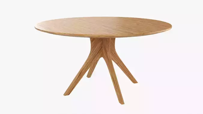 Dining table round 01