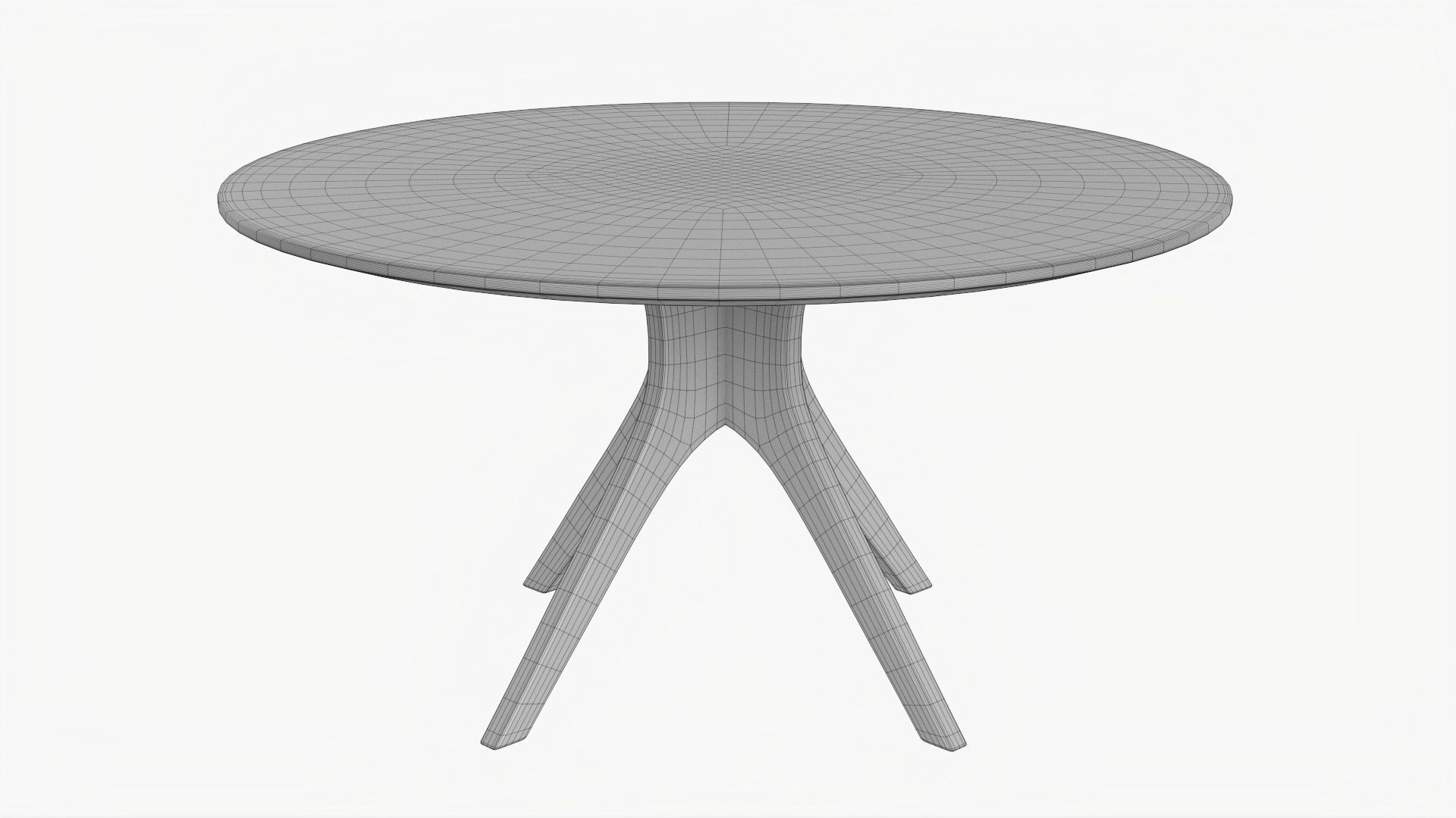 Dining table round 01 3D model_7