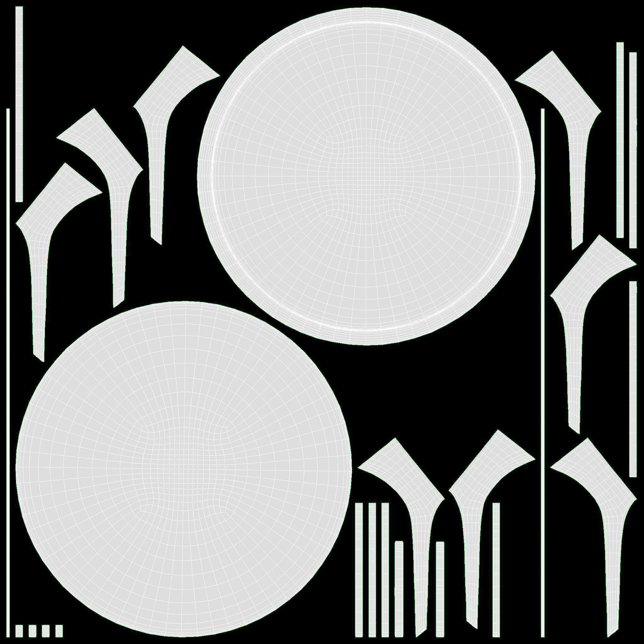 Dining table round 01 3D model_11