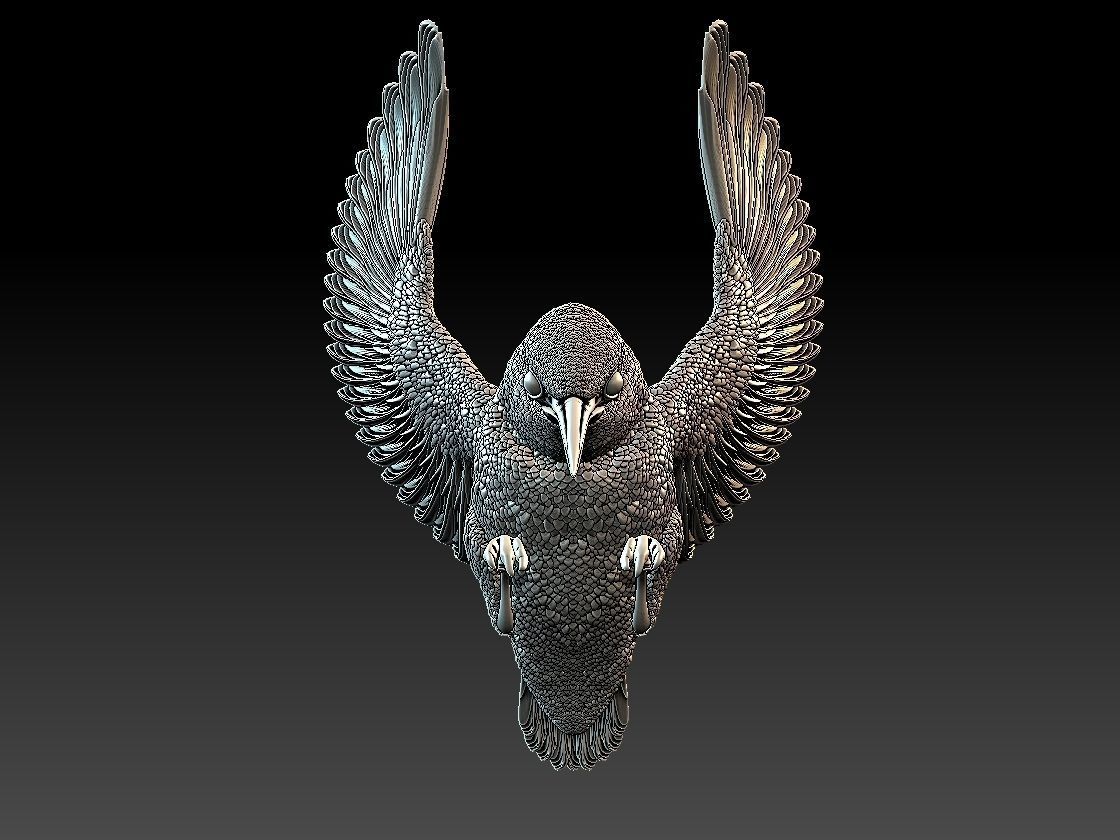 Kingfisher hummingbird 3D print model_2