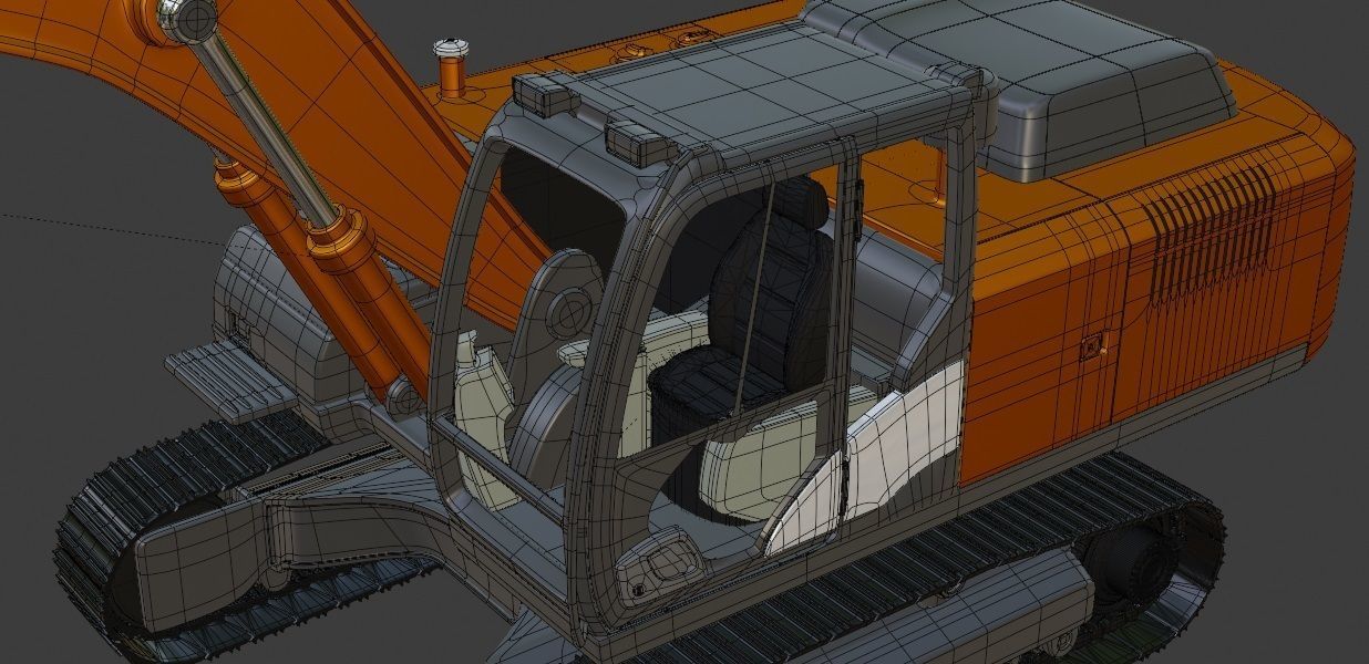 HITACHI 250 LCH ZAXIS 3D MODEL 3D model_10