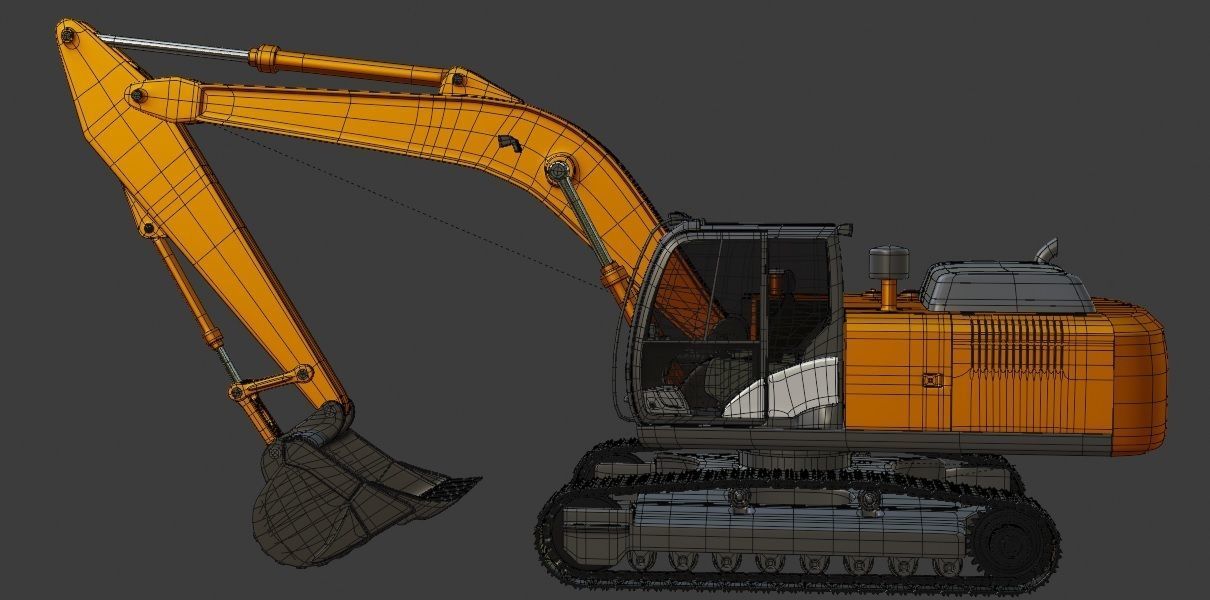 HITACHI 250 LCH ZAXIS 3D MODEL 3D model_6