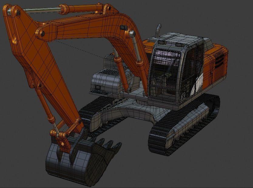 HITACHI 250 LCH ZAXIS 3D MODEL 3D model_9