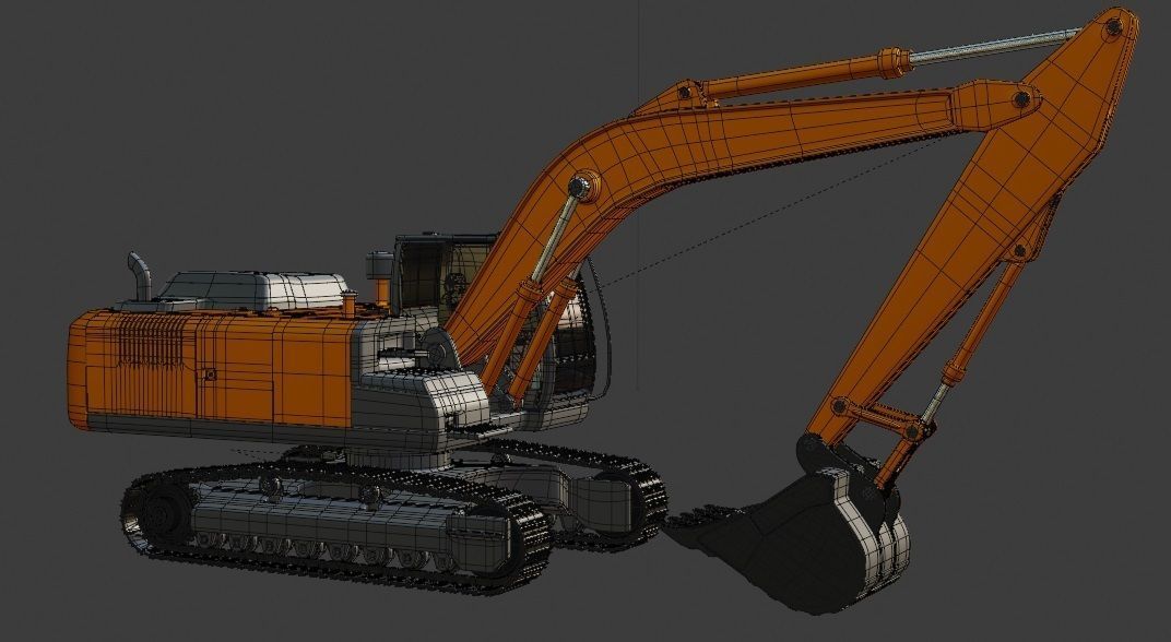 HITACHI 250 LCH ZAXIS 3D MODEL 3D model_8