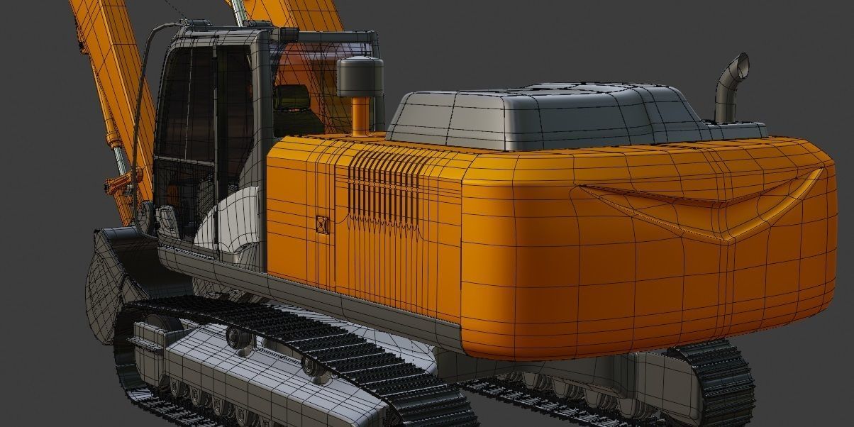 HITACHI 250 LCH ZAXIS 3D MODEL 3D model_11