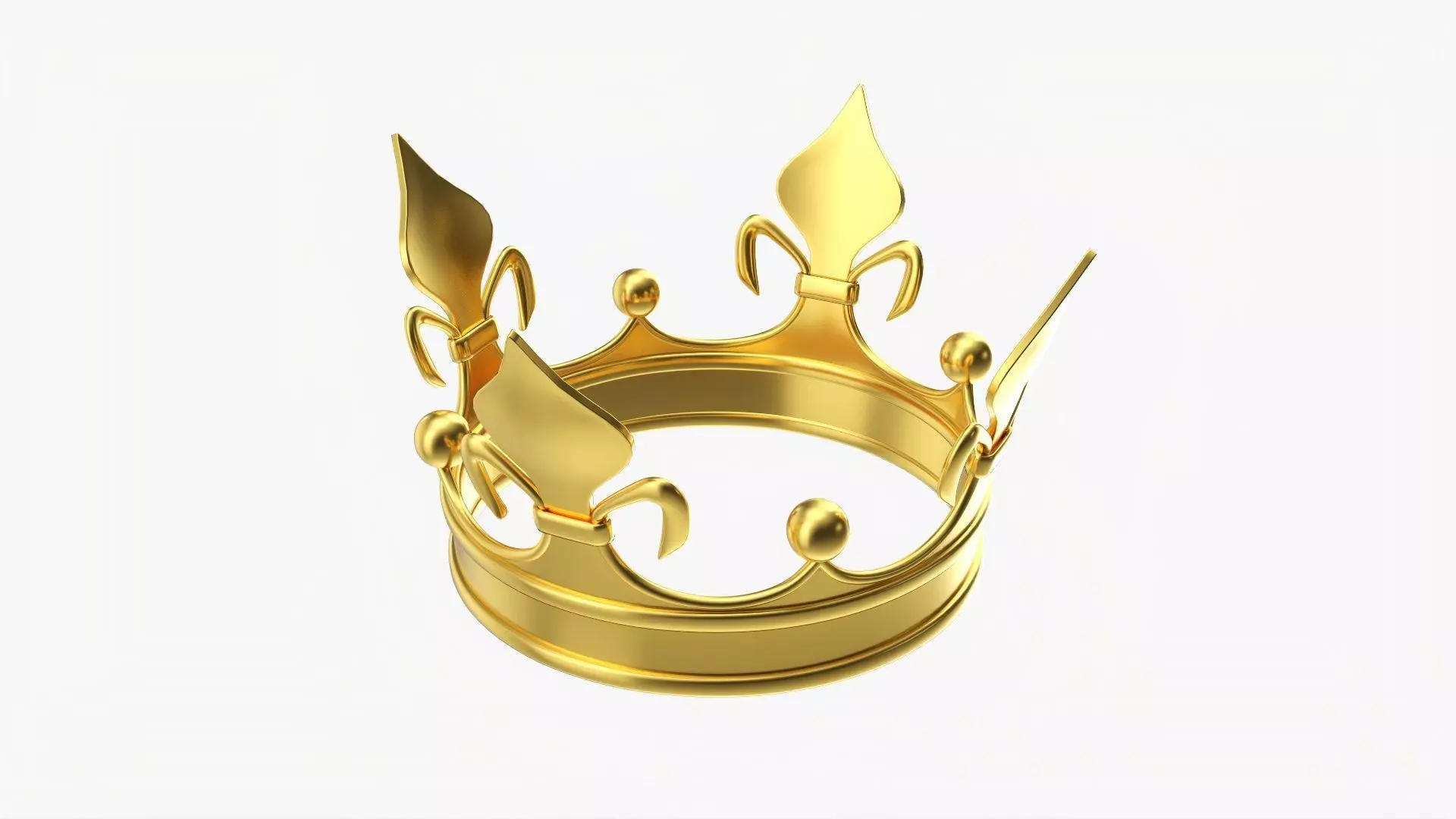 Gold Royal coronation crown 03 3D model