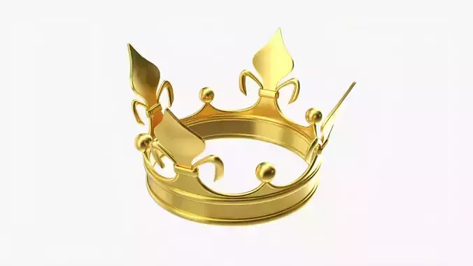 Gold Royal coronation crown 03