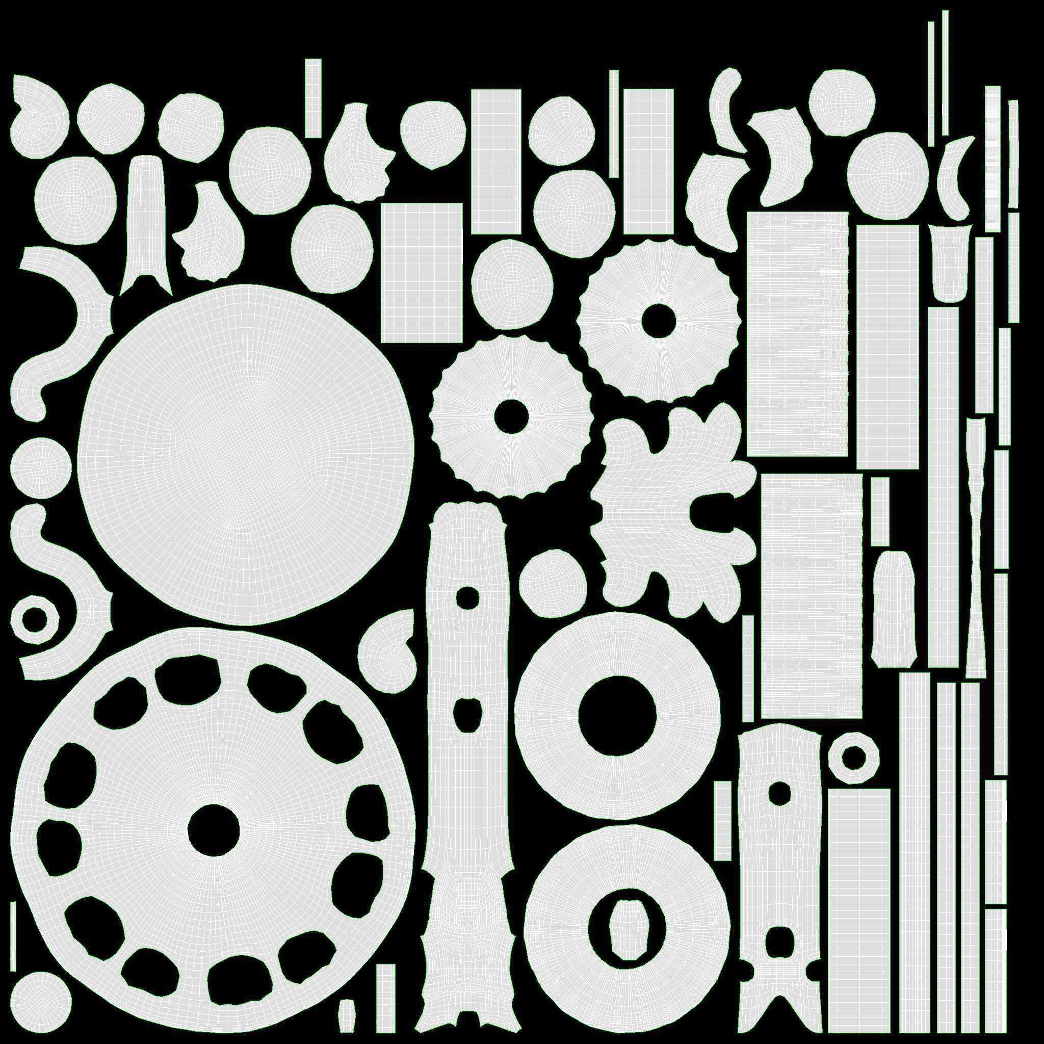 Candlestick with candles antique 01 3D model_14