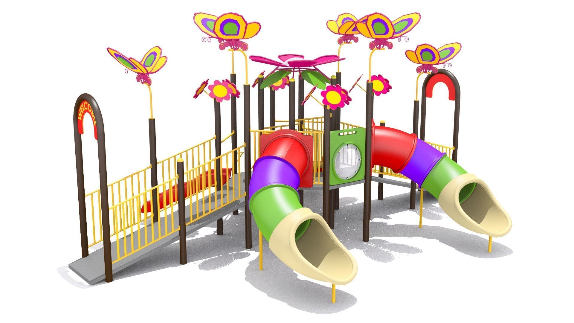 Flora Butterfly Playground 3D model_1