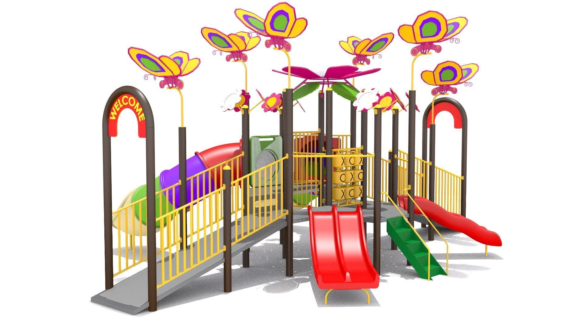 Flora Butterfly Playground 3D model_5