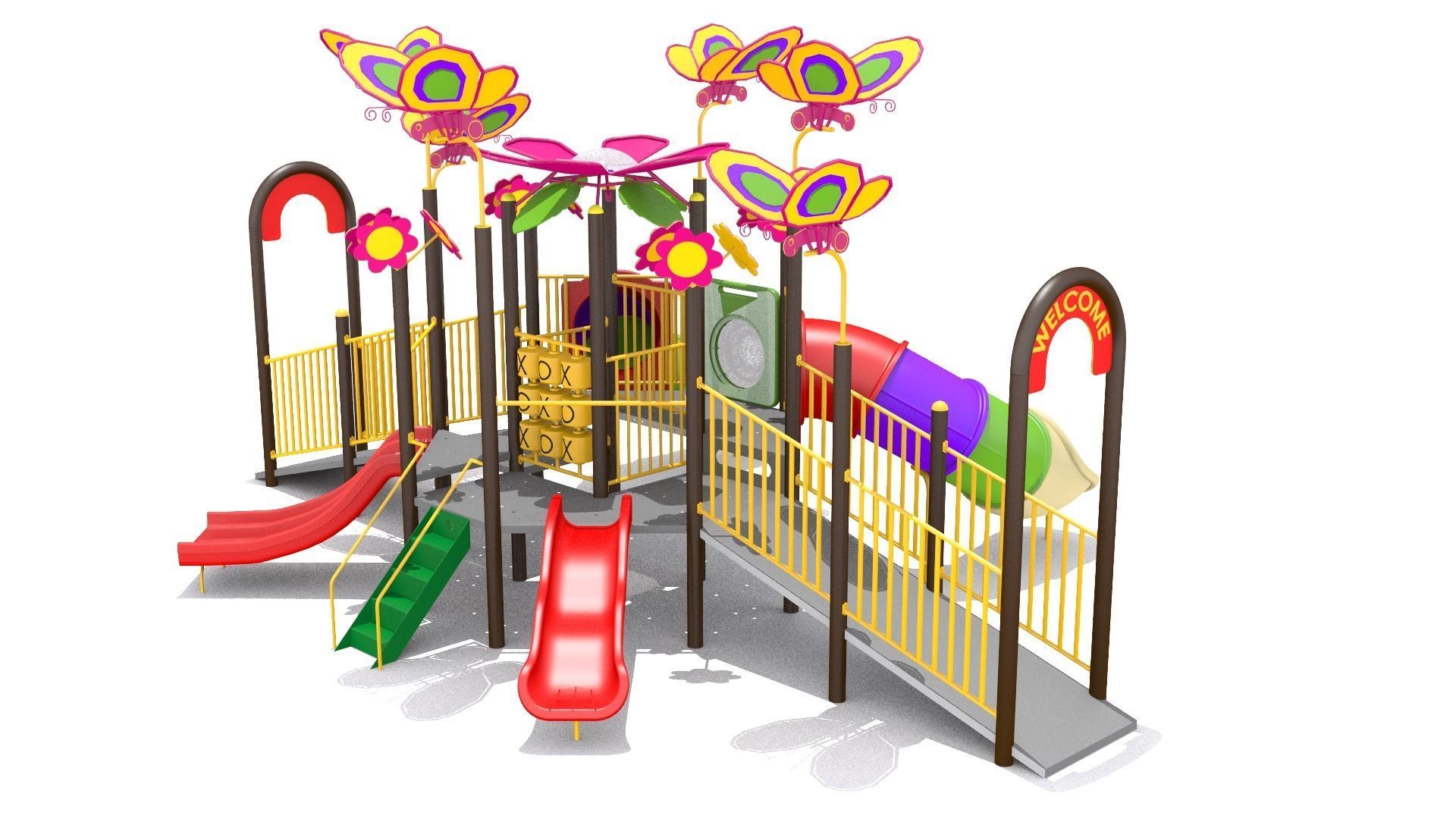 Flora Butterfly Playground 3D model_6