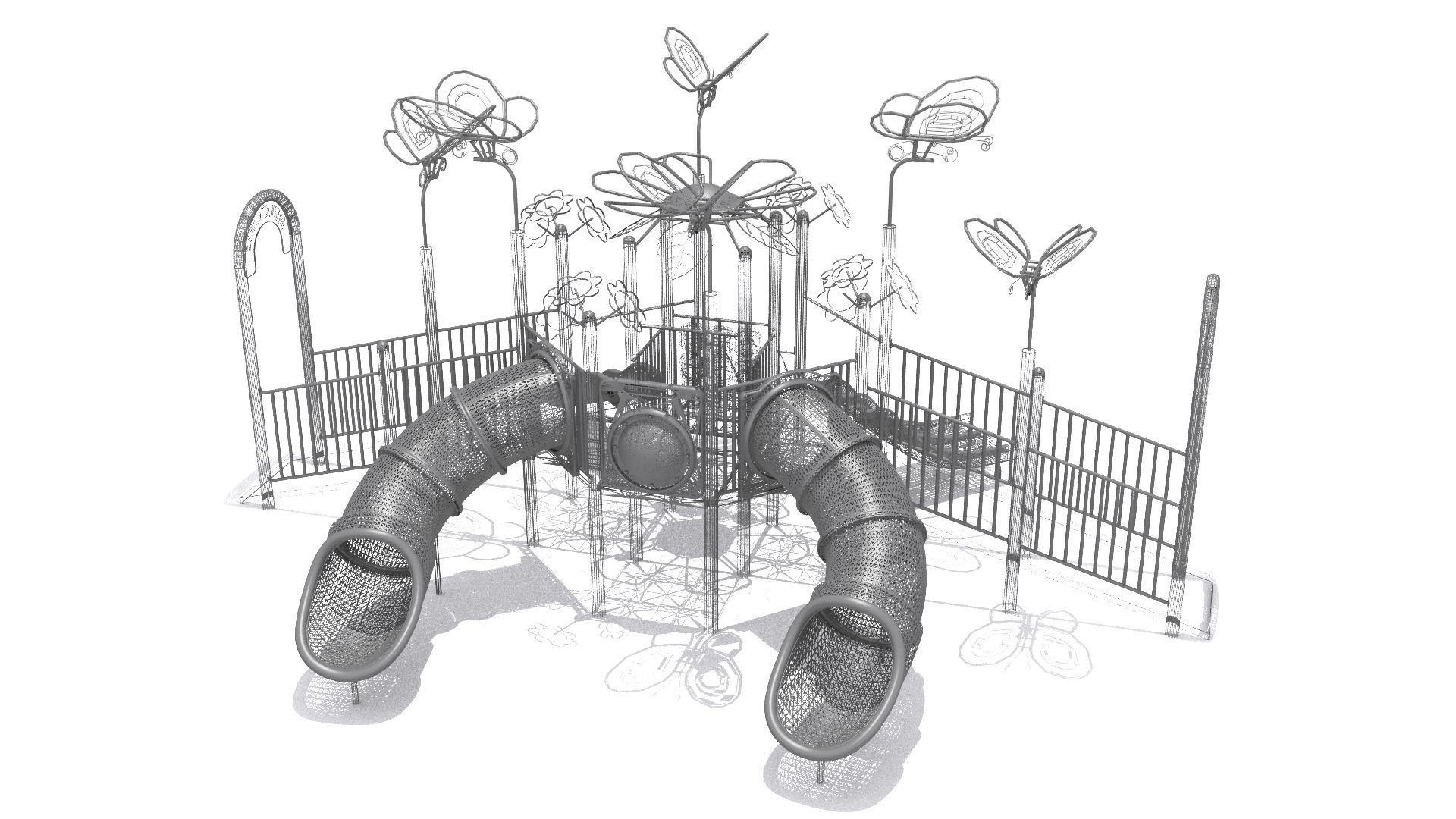Flora Butterfly Playground 3D model_11