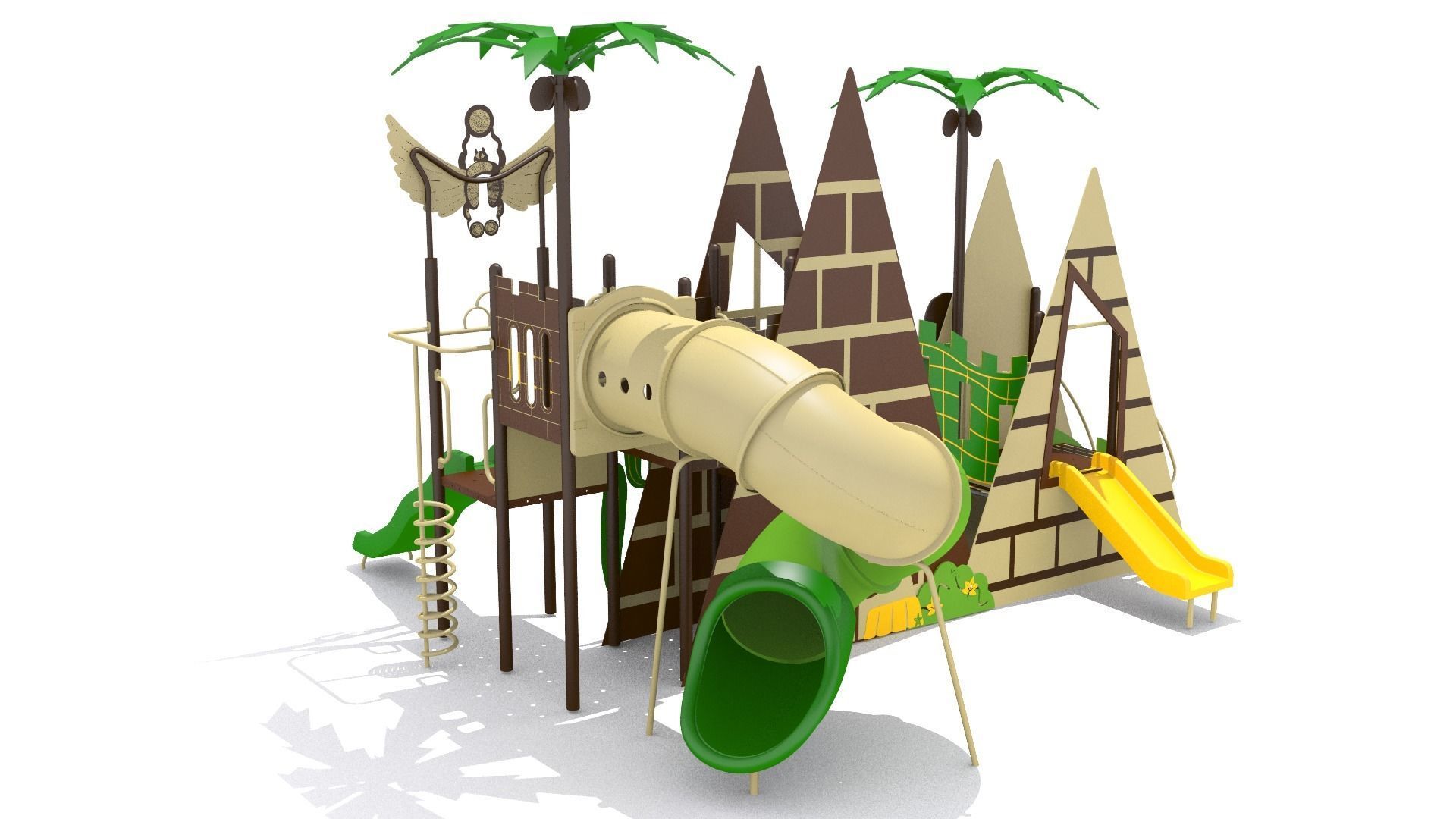 Pyramid Playground Low-poly 3D model_1