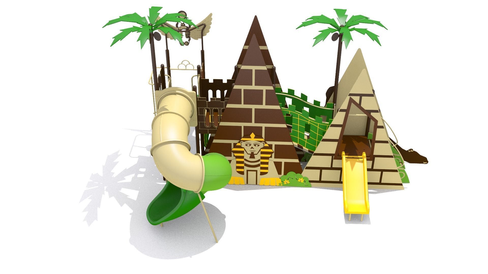 Pyramid Playground Low-poly 3D model_2