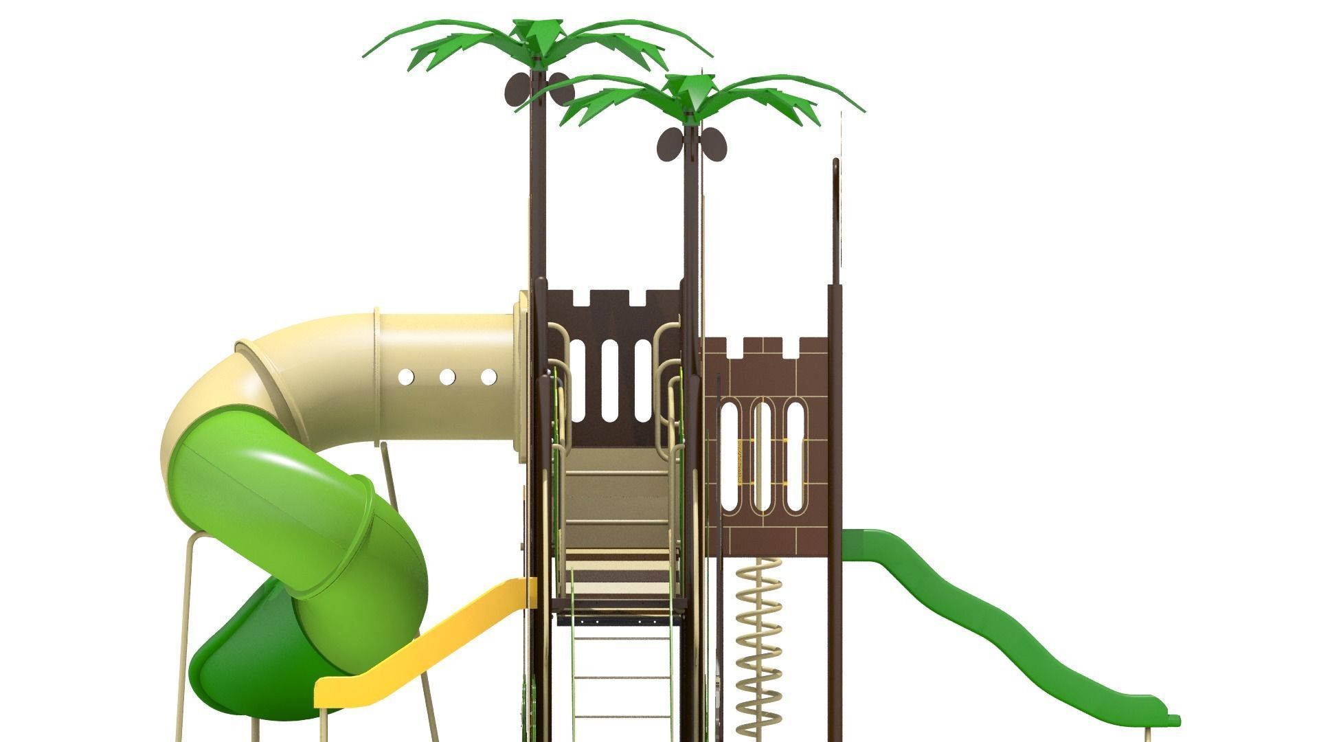 Pyramid Playground Low-poly 3D model_7