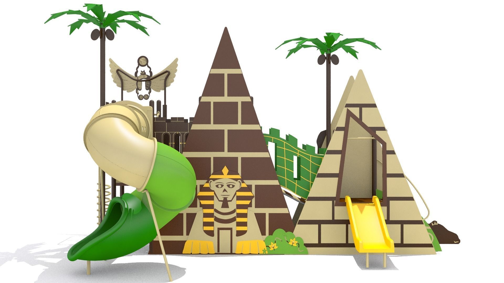 Pyramid Playground Low-poly 3D model_3