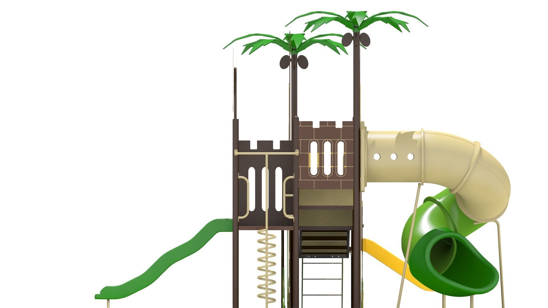 Pyramid Playground Low-poly 3D model_9