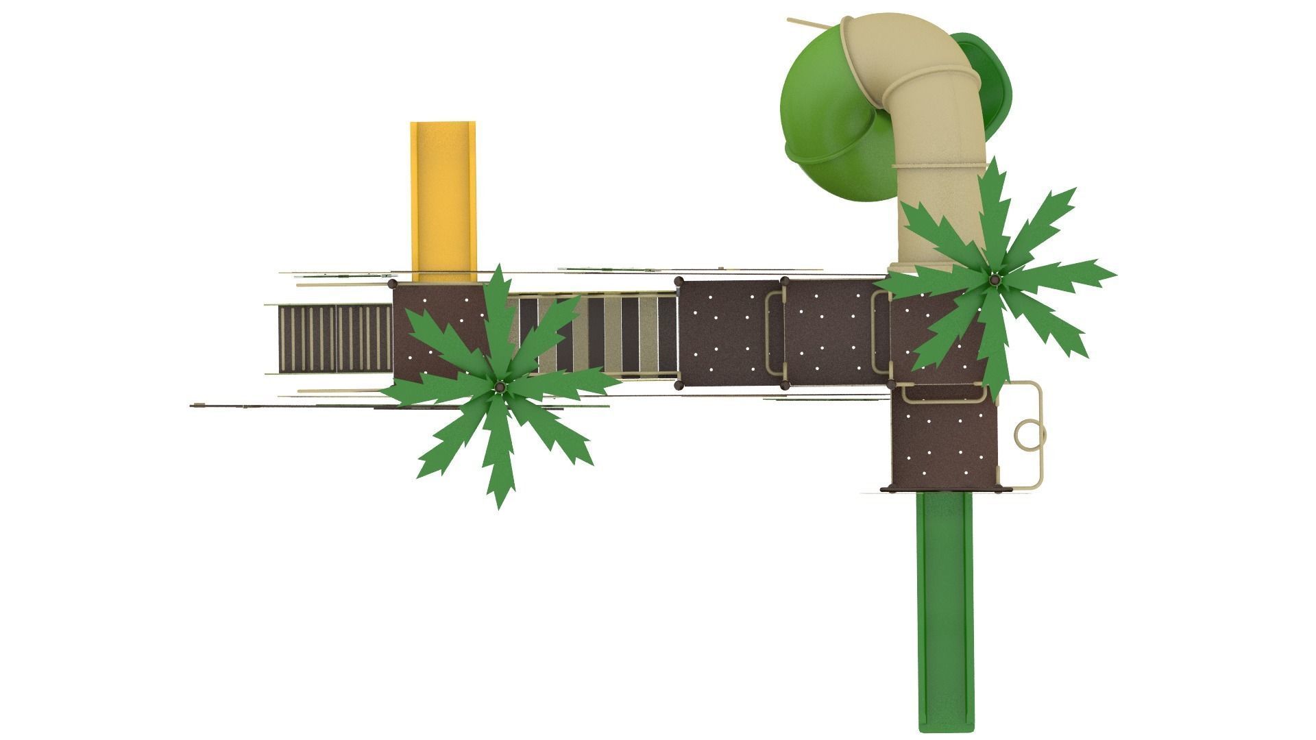 Pyramid Playground Low-poly 3D model_10