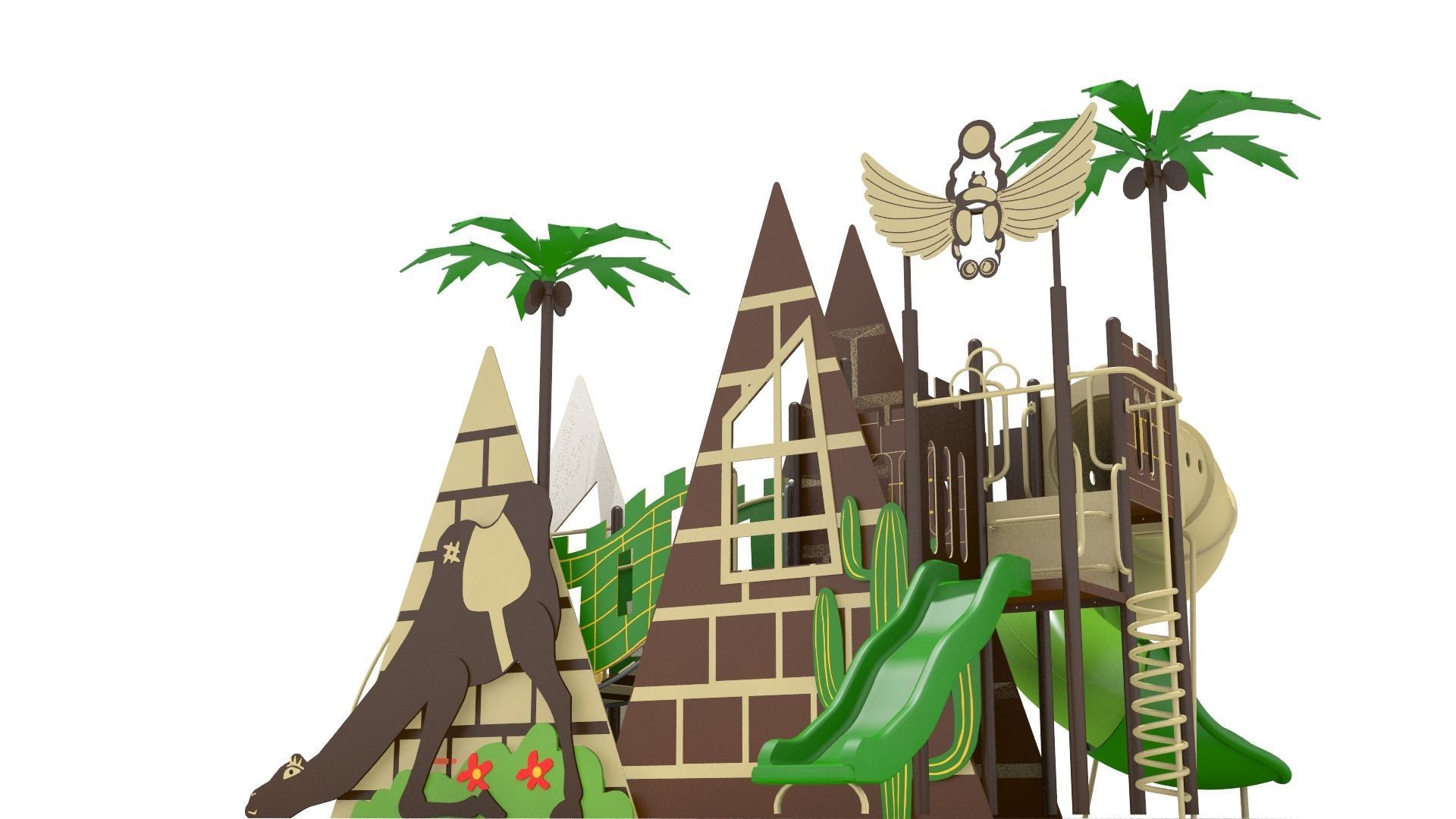 Pyramid Playground Low-poly 3D model_5