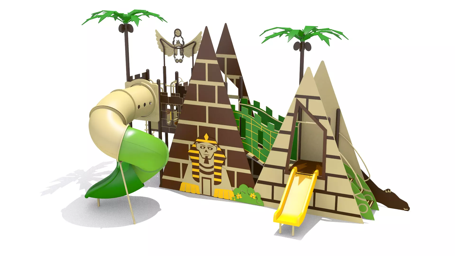 Pyramid Playground Low-poly 3D model_0