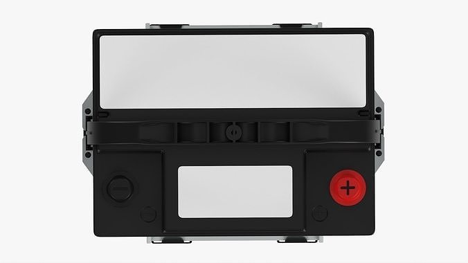 Car battery 01 3D model 6