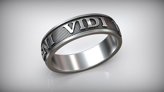 Caesar Amulet Ring Veni Vidi Vici 3D print model